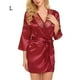 thumbnail image 1 of Camisón sexy para mujer, camisón de encaje, color sólido, albornoz de longitud media, ropa de dormir tholdsy AP001711-03, 1 of 7