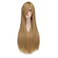 thumbnail image 1 of Peluca para cosplay, rubia, larga, recta, 80 cm, sintética, resistente al calor, 1 of 2
