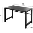 thumbnail image 2 of Jerry & Maggie - Tempered Glass Computer Desk Strength Sturdy Surface Laptop Desk Dinning Cocktail Table USB Accessory Attribute Professional Office Desk Modern Plain Legs Personal Workstation Black, 2 of 8