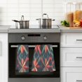 thumbnail image 4 of Yayeee 100% Cotton Hand Towels for Bathroom 16" x 28" Soft Absorbent Kitchen Towel, Red Abstract, 4 of 7