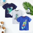 thumbnail image 2 of Akiihool T-Shirts Graphiques pour Garçons T-Shirts pour Enfants Col Rond Coton T-Shirts Unis Garçons Filles Manches Courtes Tout-Petits Confort Doux Chandails de Dessous Hauts (Bleu, 6-7 Ans), 2 of 4