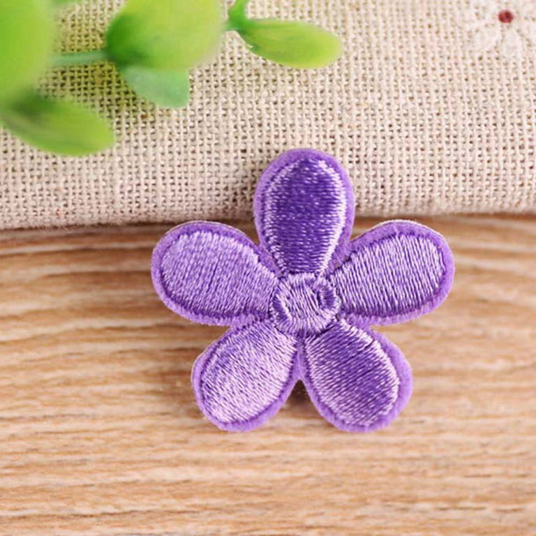 Cute Small Flower Patches Iron On Applique Bags Decals Dress Clothes  Patches Decorative Embroidery Stickers Iron On Patches Sewing Patch  Applique 2 