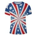 thumbnail image 4 of Snoarin T-Shirts pour Hommes Pack Mode Hommes Manches Courtes Col Rond Imprimé T-Shirt Décontracté Hauts Blouse 4 Juillet Chemises pour Hommes en Solde, 4 of 5