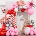 thumbnail image 1 of Kit de guirnaldas con forma de arco de globos Haolongfa, 128 unidades, rojo, rosa, plateado y blanco, 1 of 7
