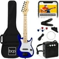 thumbnail image 3 of Best Choice Products 30in Kids Electric Guitar Beginner Starter Kit w/ 5W Amplifier, Strap, Case - Metallic Blue, 3 of 10
