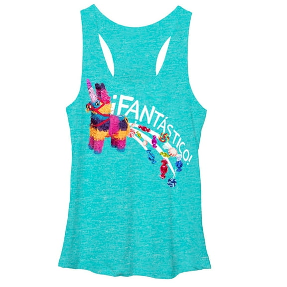 Women's Lost Gods Fantastico Unicorn Pinata Racerback Tank Top Tahiti Blue Large