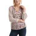 thumbnail image 1 of Lucky Brand Blusa campesina con borlas para mujer, blanca, mediana Lucky Brand Campesino, 1 of 1
