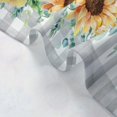 thumbnail image 6 of Summer Fall Sunflower Eucalyptus Leaves Kitchen Curtains Valance 54x18, Buffalo Plaid Check Short Window Topper Rod Pocket, Seasonal Spring Farmhouse Home Living Room Bedroom Bathroom Decor, 6 of 6