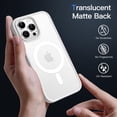 thumbnail image 4 of JETech Magnetic Case for iPhone 12 Pro Max 6.7-Inch Compatible with MagSafe, Translucent Matte Back Slim Shockproof Phone Cover (Gray), 4 of 6