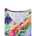 thumbnail image 5 of LilyLLL Womens Tie Dye Color Short Sleeve V Neck T Shirt Blouse Tops S-3XL, 5 of 5