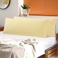 thumbnail image 1 of PiccoCasa 2 Pcs Body Pillowcases Microfiber Envelope Long Pillowcover, Standard Gold, 1 of 8