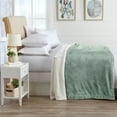 thumbnail image 7 of Great Bay Home Cozy Plush / Sherpa Reversible Throw Blanket, Full / Queen, Aqua Foam, 7 of 7