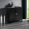 thumbnail image 6 of Iwell Pedestal Sink Storage Cabinet with 2 Doors and Shelf, Under Sink Cabinet, Bathroom Sink Cabinet with U-Shape, Black, 6 of 16