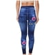 thumbnail image 4 of Mujeres Moda Casual Floral Impreso Cintura alta Imitación Denim Leggings Elasticidad Lápiz Pantalones Pantalones Pompotops ulkah943835, 4 of 9