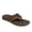 Dark Brown, variant on Mens Cliff Casual Nubuck Thong Flip Flop Sandal