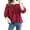 1-Red, variant on Women's off the Shoulder Tops Casual Loose 3/4 Sleeve Drawstring V-Neck Pure Color T Shirts Puff Sleeved Lightweight Breathable Summer Plus Size Country Concert Blouses 1-Red S