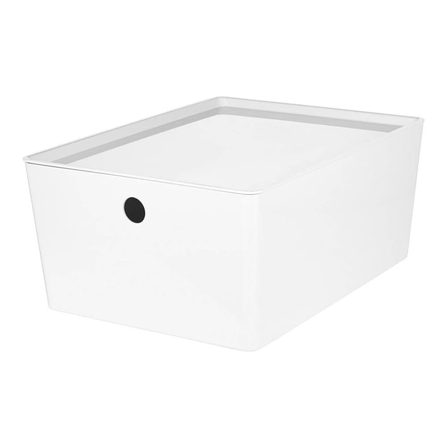 Caja Multiusos Mainstays Plástico con Tapa 12 Litros Blanco