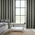 thumbnail image 4 of HPD Half Price Drapes Blazer Grey Grommet Faux Linen Room Darkening Curtains for Bedroom & Living Room Curtains (1 Panel), Door & Window Curtains 108 inches long, 50W X 108L, 4 of 11