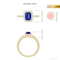 thumbnail image 4 of ANGARA Natural 1 ct Tanzanite Engagement Ring with Diamond Halo in 14K Yellow Gold for Women (Size-7x5mm) | December Birthstone, Anniversary, Jewelry Gift for Women | Natural Tanzanite Ring, 4 of 8
