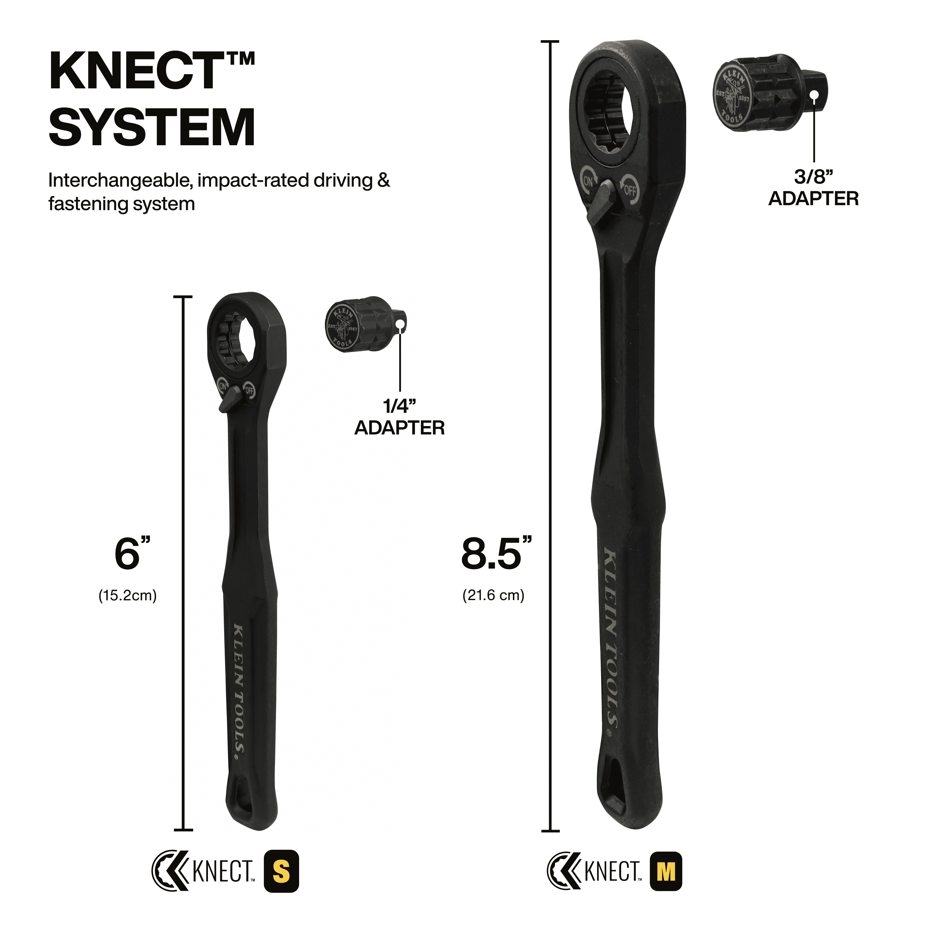 Klein Tools Knect Socket Wrench Adapter Set