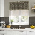 thumbnail image 4 of Sage Green Floral Boho Curtain Valances for Windows, Kitchen Valance Window Treatments Panel 2 Pack, Ethnic Tribe Abstract Art Flower Rod Pocket Short Curtains for Bathroom Bedroom 42 x 12 Inch, 4 of 8