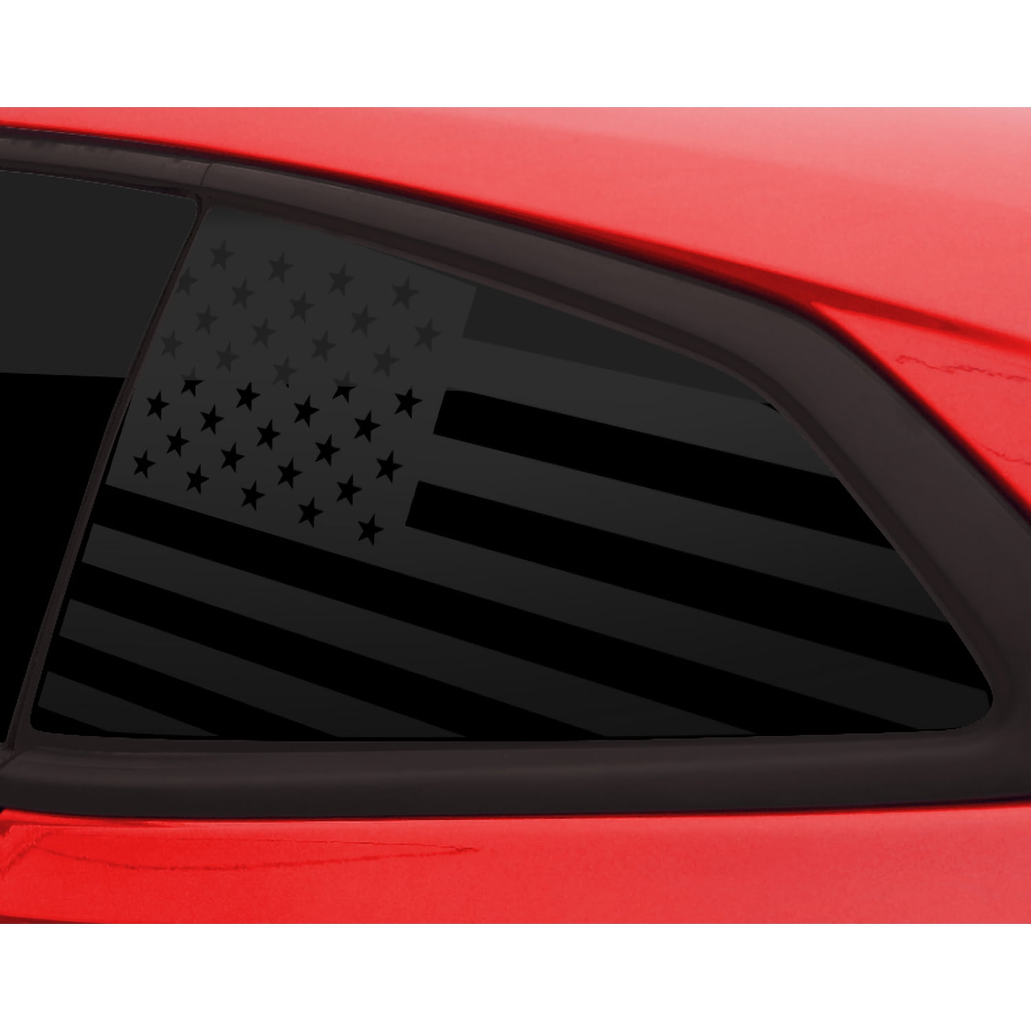 Camaro American Flag Vinyl Mirrored Decals Rear Quarter Panel with installation kit included