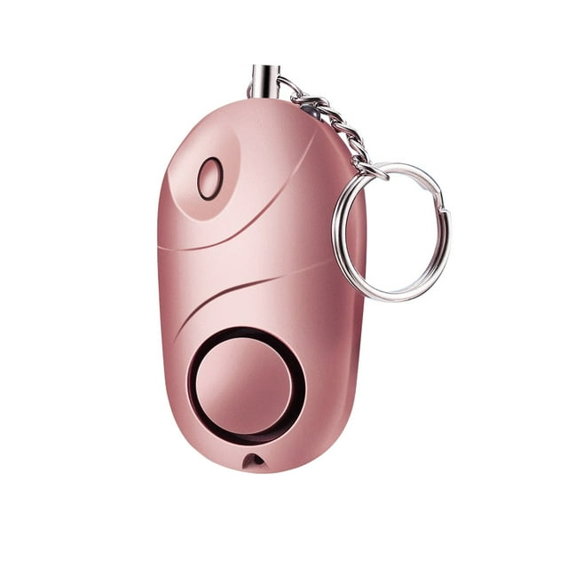 Alarm 120-130dB Sound Emergency Alarm Keychain LED Flashlight for Women Girls Kids Elderly Explorer, Pink, 1 pack
