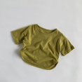 thumbnail image 4 of UACY Boys Oversized Short Sleeve T-Shirts Cotton Crew Neck Casual Tops Comfy Basic Summer Loose Fit Plain Shirts Tees (Light Green, 18-24 Months), 4 of 9