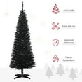 thumbnail image 6 of Kadyn Christmas Tree, Xmas Trees,5' Artificial Pencil Christmas Tree with 294 Realistic Branch Tips and Plastic Stand, Black, 6 of 6