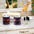 thumbnail image 4 of Yayeee 4 Pack Qtip Holder Bathroom Cotton Swab Canister with Lid Clear Dispenser Set, Blue Neon Road, 4 of 6