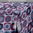 thumbnail image 4 of Floral Dog Crate Cover, Repetitive Pattern of Flower Art Designs, Easy to Use Pet Kennel Cover for Medium Large Dogs, 35" x 23" x 27", Dark Magenta Pale Blue, by Ambesonne, 4 of 6