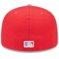 thumbnail image 4 of Men's New Era Red/Lavender Athletics Spring Color Two-Tone 59FIFTY Fitted Hat, 4 of 6