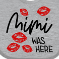 thumbnail image 4 of Inktastic Mimi Was Here Red Kisses Boys or Girls Baby Bib, 4 of 4