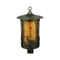 thumbnail image 3 of Meyda Tiffany 137621 12" W Fulton Deer Creek Post Mount - Amber Mica, 3 of 6