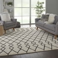 thumbnail image 4 of Nourison Geometric Shag GOS01 Ivory/Charcoal Indoor Area Rug - 7'10X9'10, 4 of 9