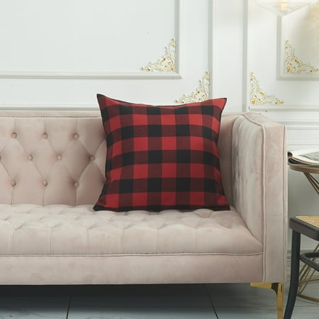 Living Room Throw Pillow Covers Classic Plaid Pattern Christmas Pillow Case Creative Fashion Throw Pillowcase Cushion Cover Living Room Sofa Pillow Covers Home Decorations Christmas Holiday New Year Ornaments ()