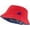 Red/Tropical Surf, variant on Addie & Tate Unisex Blue Reversible Bucket Hat for Kids 3-6 Years Old
