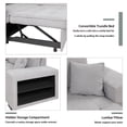 thumbnail image 5 of 104.5Inch Modular Sectional Sofa, Convertible Pull Out Sleeper Sofa with 2 Stools and Storage Chaise, 3 Seats L-shaped Comfy Couch for Living Room and Office, Gray, 5 of 9