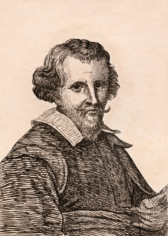 David Teniers The Elder 1582-1649 Flemish Painter From 75 Portraits Of Celebrated Painters From Authentic Originals Etched By James Girtin Published London 1817 Canvas Art - Ken Welsh Design Pics (24