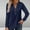 Navy, variant on AXXD Womens Athletic Tops Gray Basic Summer 2024 Trendy Button V-Neck Long Sleeve Casual T-shirt Solid Blouse