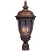 Three Light Outdoor Post Mount by Maxim 20460CDSE in Brown Finish