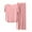 Pink, variant on Women's Short Sleeve Pajama Set - Stretchy Top & Cropped Lounge Pants Two-Piece Sleepwear, Soft and Breathable Home Outfit,Blue L