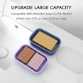 thumbnail image 3 of IGETTOCO Enhanced Leakproof Silicone Travel Shampoo bar Holder Shampoo and Conditioner Bar Container Soap Box for Handmade Soap Shatterproof Soap Holder for Save Soap (Clear&Violet), 3 of 8