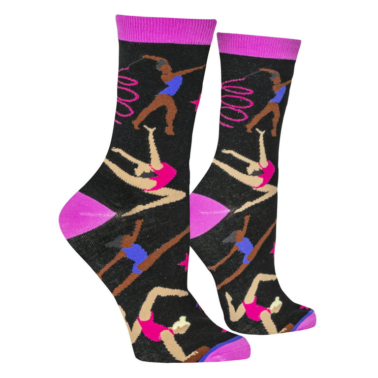  Foozys Women's Crew Socks, Gymnastics Cool Sports Novelty Socks