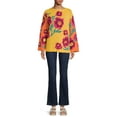thumbnail image 4 of The Pioneer Woman Crew Neck Garden Floral Pullover, Womens, 4 of 8