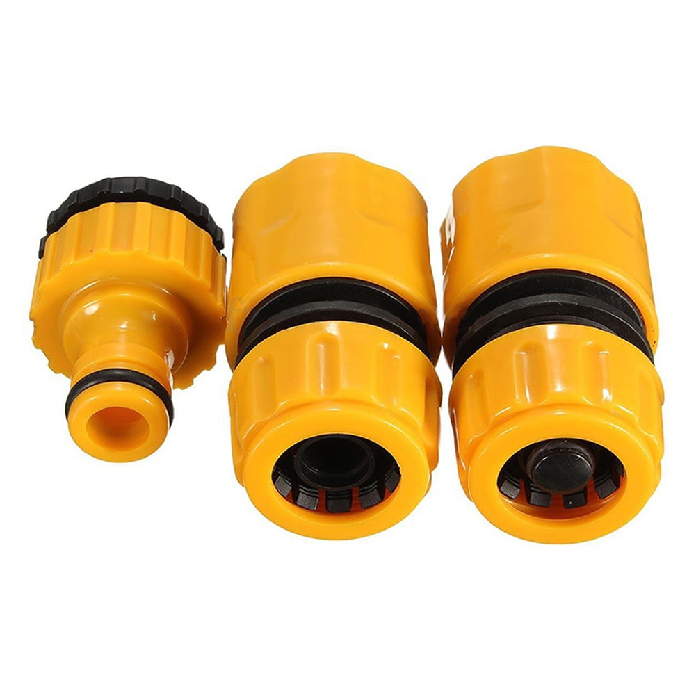 3Pcs 1/2" 3/4"" Garden Water Hose Pipe Tap Connector Connection Fitting Adapters 
