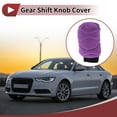 thumbnail image 2 of Unique Bargains Gear Shift Knob Cover Universal for Car SUV Truck RV Put-on Stick Shifting Handle Protector Plush Purple, 2 of 7