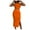 Orange, variant on REORIAFEE Two Piece Outfits for Women 2023 Summer Sets for Women 2 Piece Comfy Casual Plus Size Sets Gym Outfits Fashion Summer Women Sexy Round Neck Casual Blouses Dresses Shirts Sets Black L