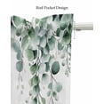 thumbnail image 5 of Green Eucalyptus Leaves Kitchen Valances for Windows Farmhouse Linen Window Valance Curtain for Living Room Window Treatment Pastoral Farmhouse Botanical Valance Rod Pocket Topper Drape, 42 x 18 Inch, 5 of 6
