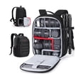 thumbnail image 1 of Bolsa para cámara BAGSMART DSLR SLR, mochila pequeña para portátil de 13 pulgadas, negra, 1 of 8